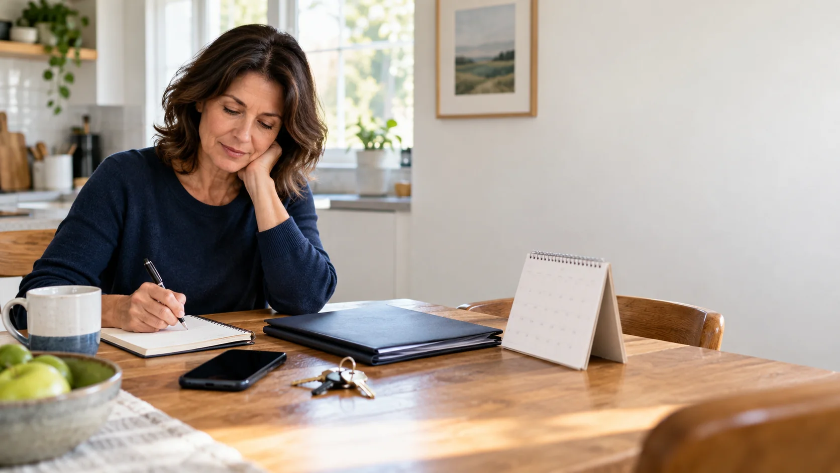 Family representative beginning a practical checklist after a death